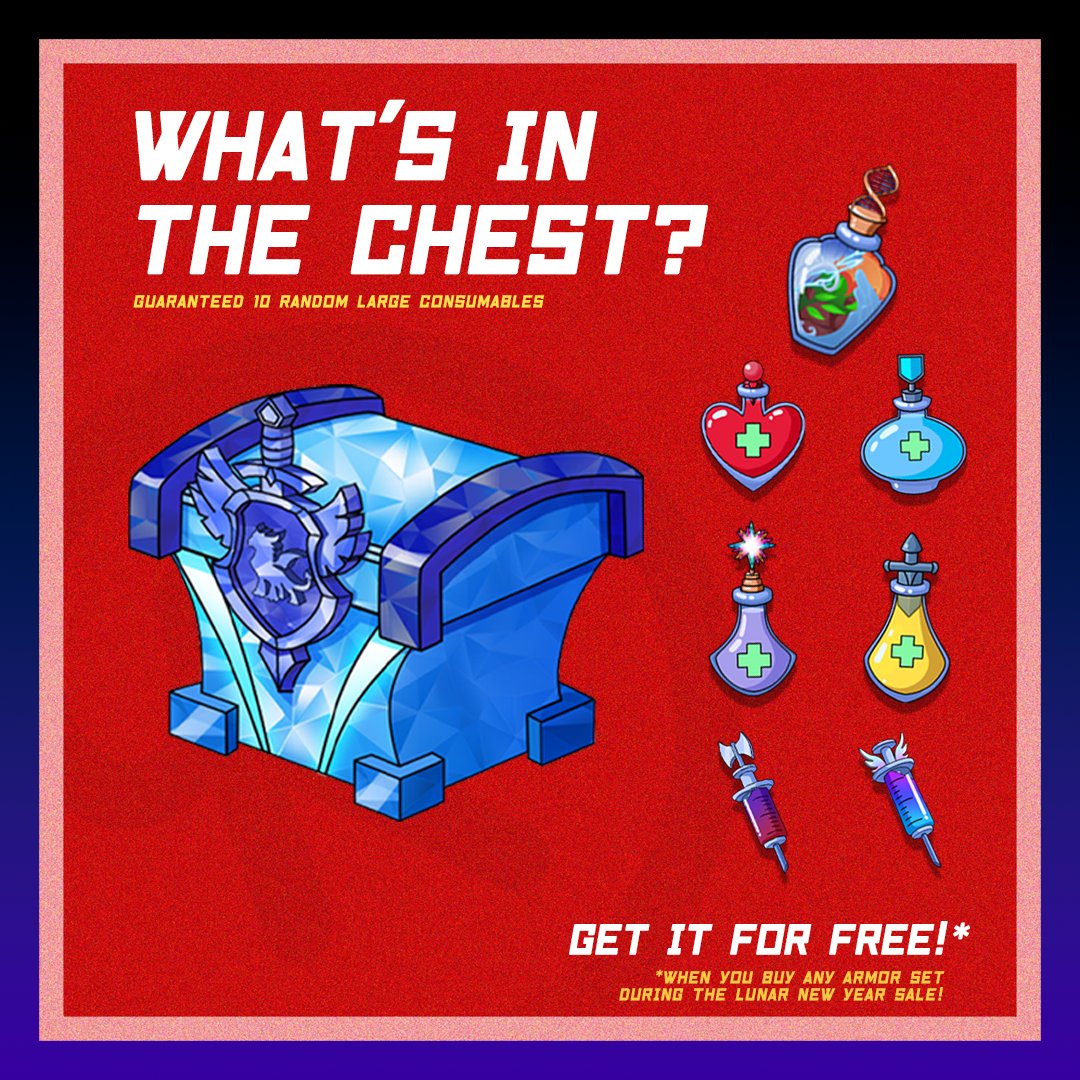 KryptomonTeam's tweet photo. The #LunarNewYear Sale introduced a new type of Chest - Diamond Story Chest 💎

If you buy any armor set in the sale, you'll receive a Diamond Story Chest with 10 GUARANTEED random large battle consumable for FREE!

Get this offer before it's too late: 
🚀 https://t.co/r3L1ATMpmq https://t.co/Q6TwRaRrpb