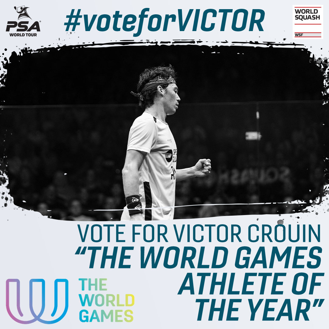 WorldSquash's tweet photo. 🔥 2022 was an incredible year for @VCrouin!
🥇 Gold at The World Games
🏆 Open de France Champion
🎓 Graduated from @Harvard
Now he's into the FINAL of the Athlete of the Year award!
🗳 Vote here: https://t.co/HXBXxClX9f
#voteforvictor https://t.co/tige8eI2sX