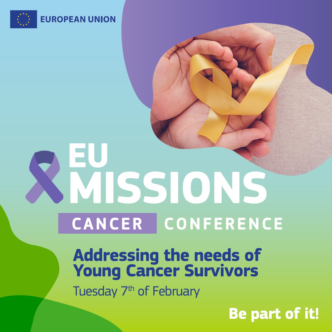 We are on mission for 2030🚀 

With #MissionCancer we aim to improve the quality of life of millions of people affected by cancer. 

Want to join forces? Then come on 07/02 to exchange on young #CancerSurvivors’ needs &amp; help us shape future initiatives 👉 europa.eu/!RvPnxr