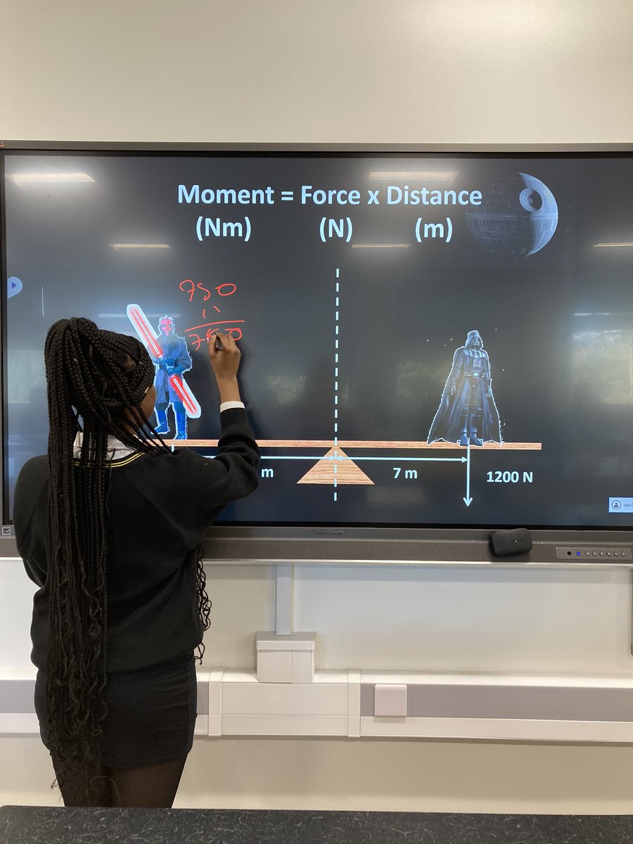 DrDawnAllenOVA's tweet photo. Year 9 @VictoryAcad @ScienceVictory students having fun calculating moments with Starwars battles! https://t.co/2DmnqTvbMW