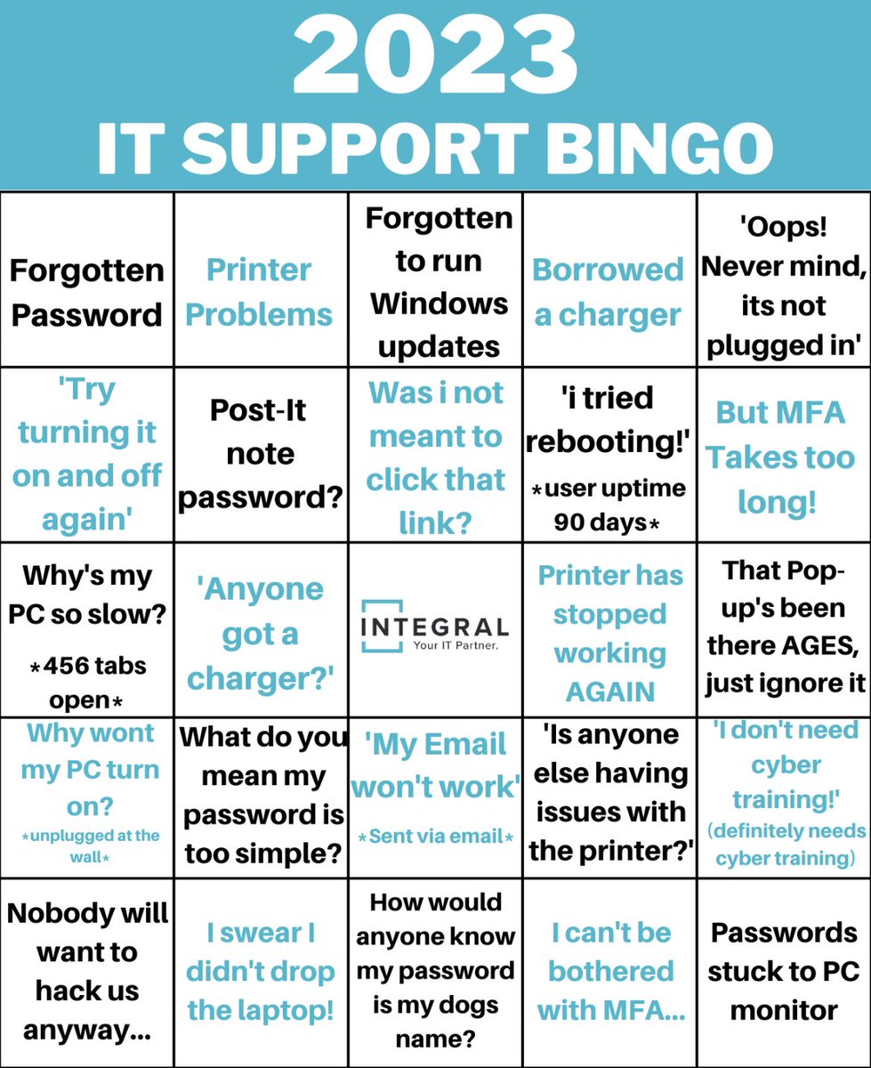 IntegralSimon's tweet image. Get your dabbers ready #itsupport #msp #computers