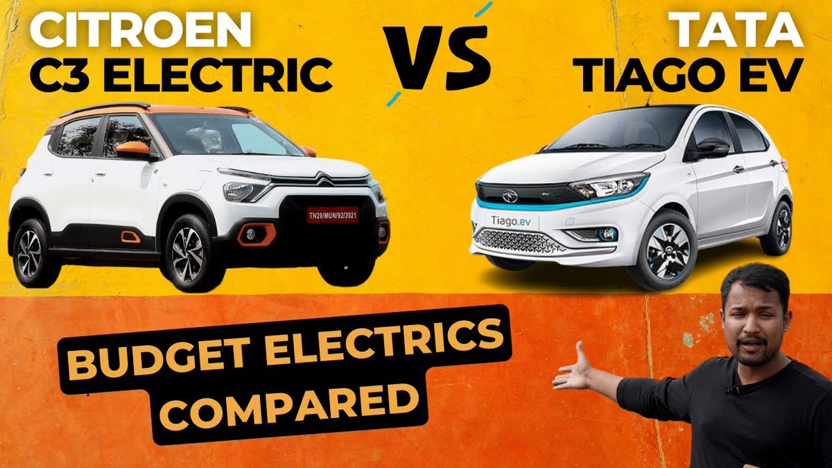 Citroën C3 Electric vs Tata Tiago EV - Best buy at Rs 10 lakh? YT - youtu.be/hsGFE_KueI8 we are comparing the Tata Tiago EV with Citroen eC3. Check out to know what’s best for you: #jagranhitech #newcars #Citroen #tatacars #tatatigo #evvehicles #auto #travellers