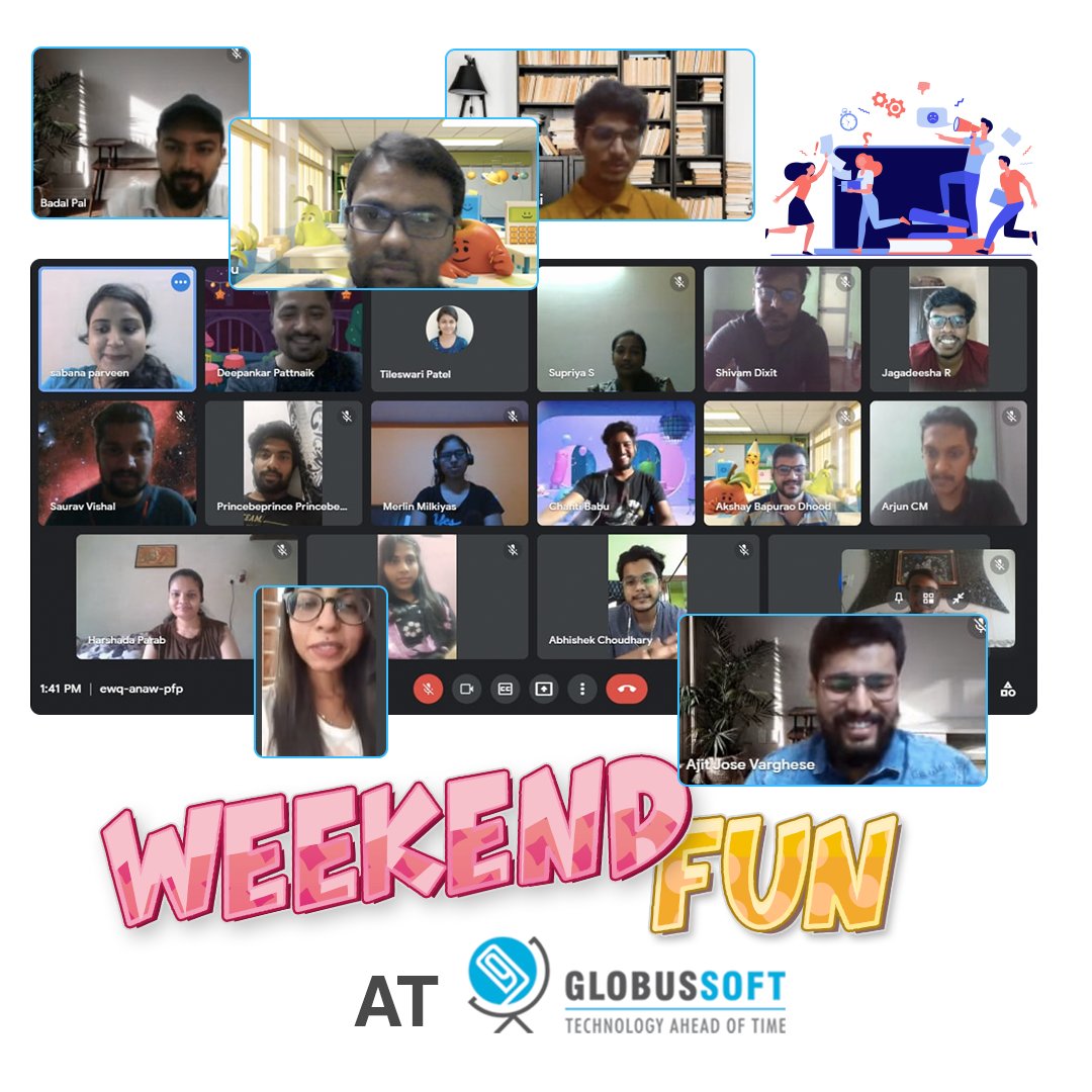 Some catch-up time for Globussians as the weekend calls for fun. 

Filling up the virtual void through some fun games and team-building activities. It was indeed a great time. 

#weekendvibes #latepost #weekendfun #weekendfunatglobussoft #globussoft