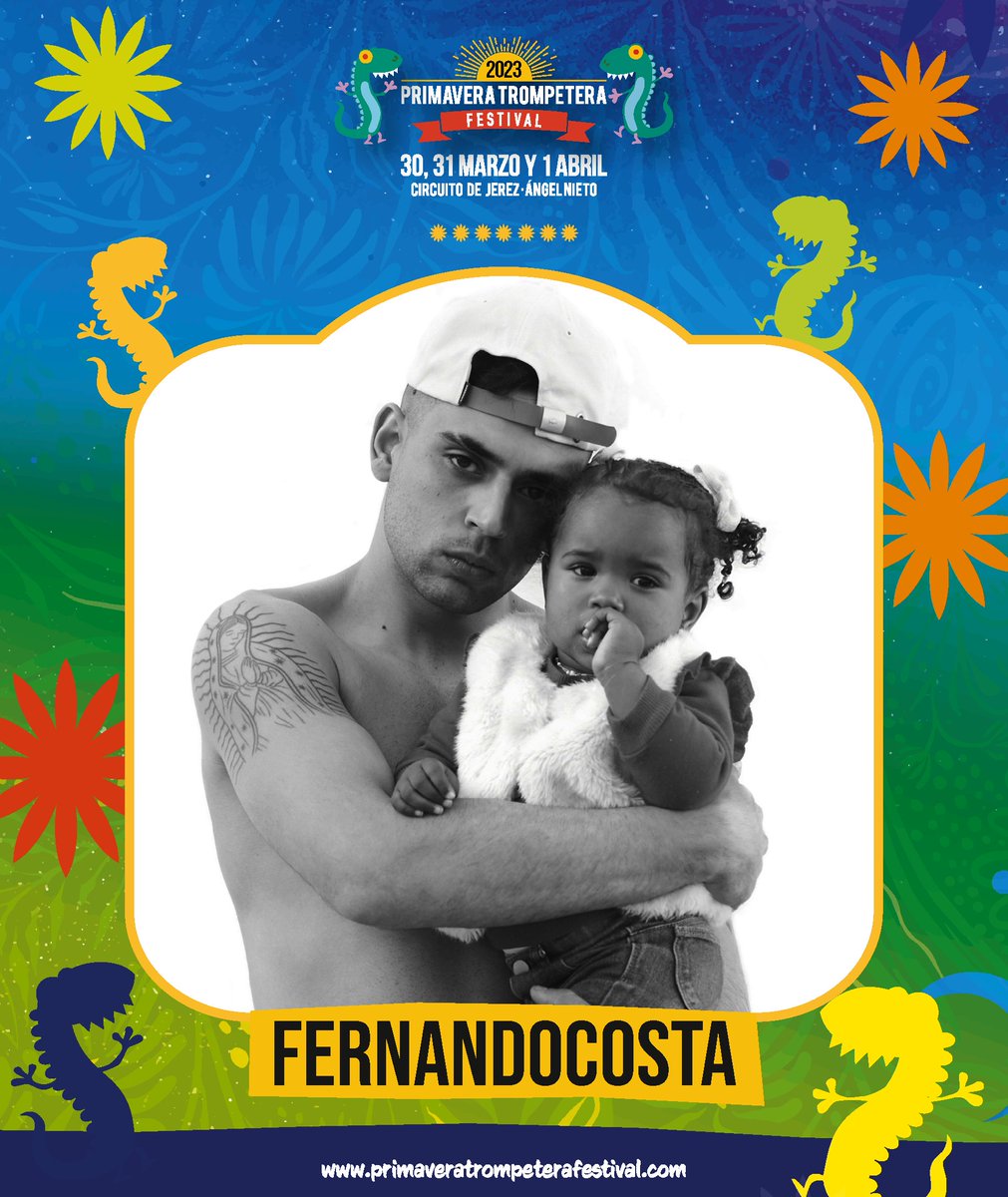 Primavera Trompetera (@primatrompefest) on Twitter photo ¡No paramos! 🚀 <a href="/FERNANDITOCOSTA/">FERNANDOCOSTA</a> os dejará Tiritando en <a href="/primatrompefest/">Primavera Trompetera</a> 🦎☀️
#primaveratrompetera #primaveratrompeterafestival #jerezdelafrontera #festival #FernandoCosta ¡No paramos! 🚀 <a href="/FERNANDITOCOSTA/">FERNANDOCOSTA</a> os dejará Tiritando en <a href="/primatrompefest/">Primavera Trompetera</a> 🦎☀️
#primaveratrompetera #primaveratrompeterafestival #jerezdelafrontera #festival #FernandoCosta