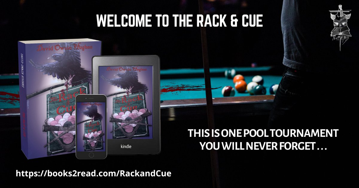 The Rack &amp; Cue by David Owain Hughes
books2read.com/RackandCue

AN EPIC BILLIARDS HORROR TALE WHERE “SWEENY TODD MEETS TEXAS CHAINSAW MASSACRE”
Atraditional pub handed down through the generations and set off a now beaten track.

<a href="/DOHUGHES32/">David Owain Hughes</a>
<a href="/plumfuktpress/">Plumfukt Press</a> 
#HorrorCommunity