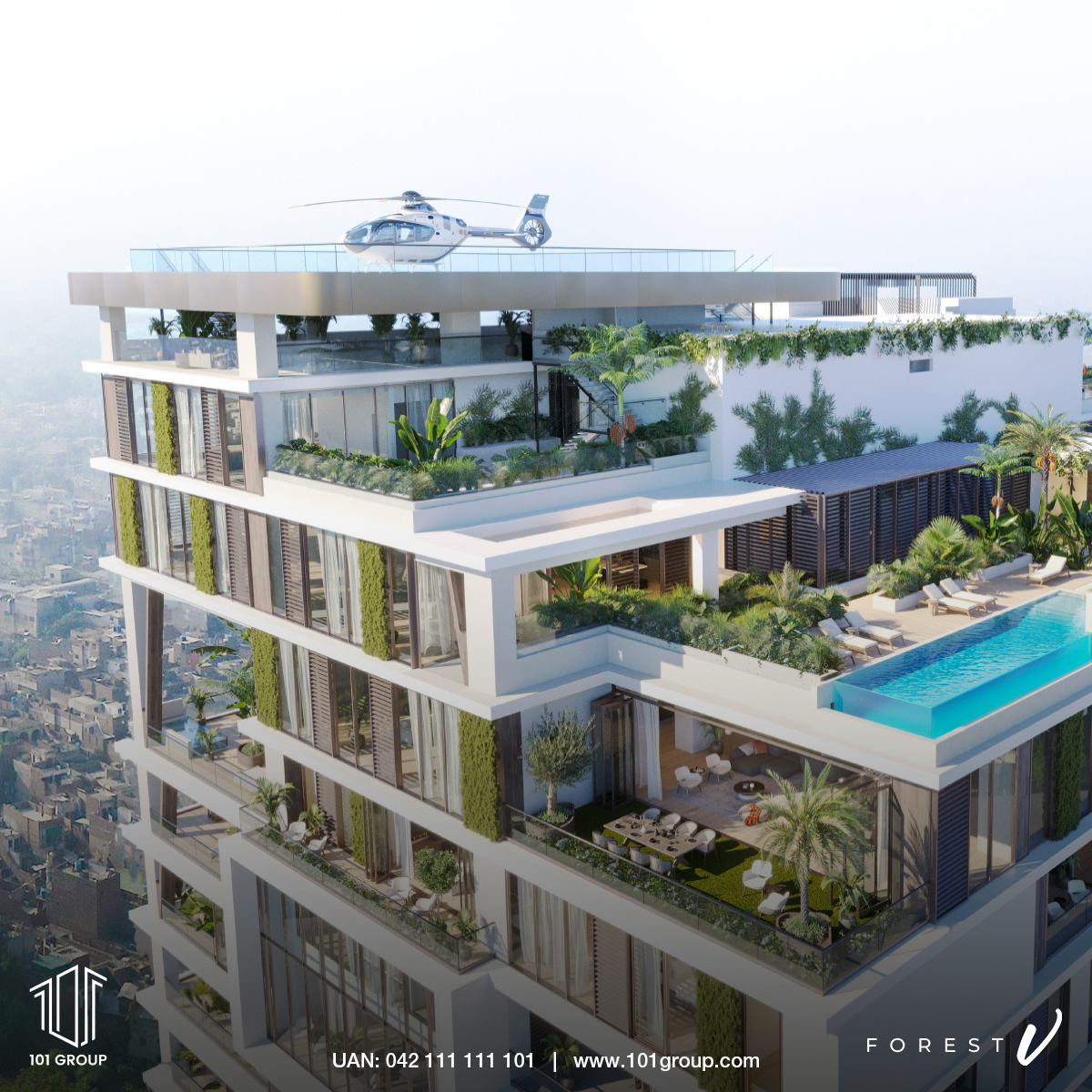 101groupPak's tweet photo. We’re proud to introduce Pakistan’s first vertical forest in the heart of Lahore: Forest V by the 101 Group. Enjoy open-plan living with mesmerising panoramic views of Downtown and Pakistan’s oldest golf course & greenery, the Lahore Gymkhana.
#ForestV #101Group #verticalforest https://t.co/u1iyjcMwii