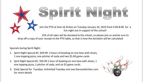 Join your favorite 2nd grade teacher tonight and support our amazing school!🎳 We can’t wait to see you there!