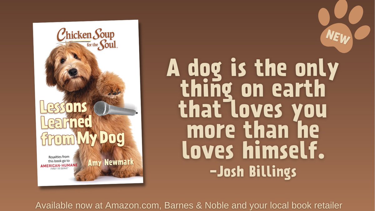 ChickenSoupSoul's tweet photo. Our NEW book, Chicken Soup for the Soul: Lessons Learned from My Dog is available today! https://t.co/mTtgppOKRm https://t.co/LebGUNHUnE
