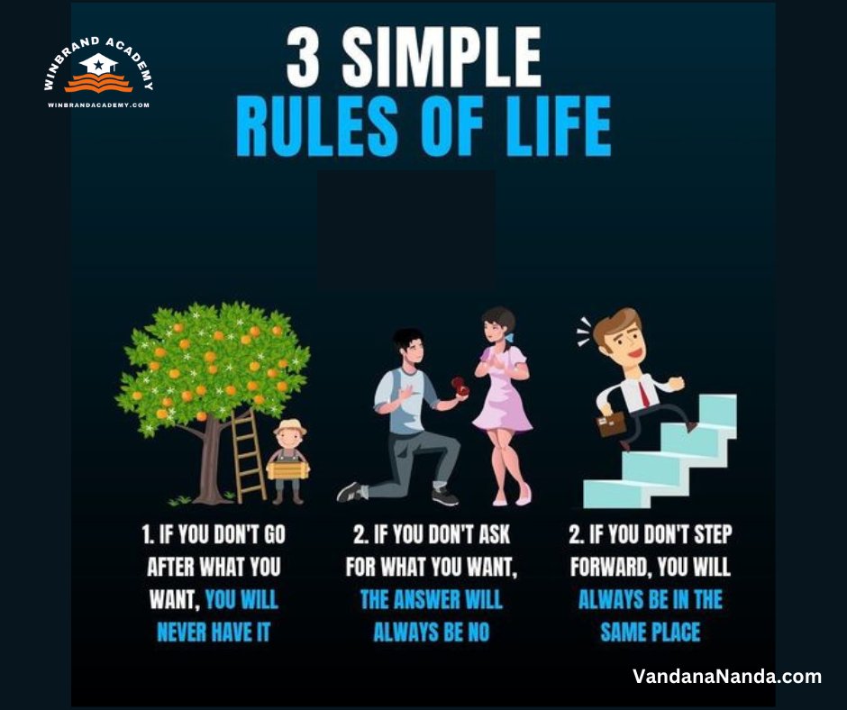 nanda_vandana's tweet photo. 🗫Here are the 3 Simple Rules of Life.
Are you following them?
Can you think of additional ones?
#askvandanananda #rulesofsuccess #rulesoflife https://t.co/gtfqzjt4dC