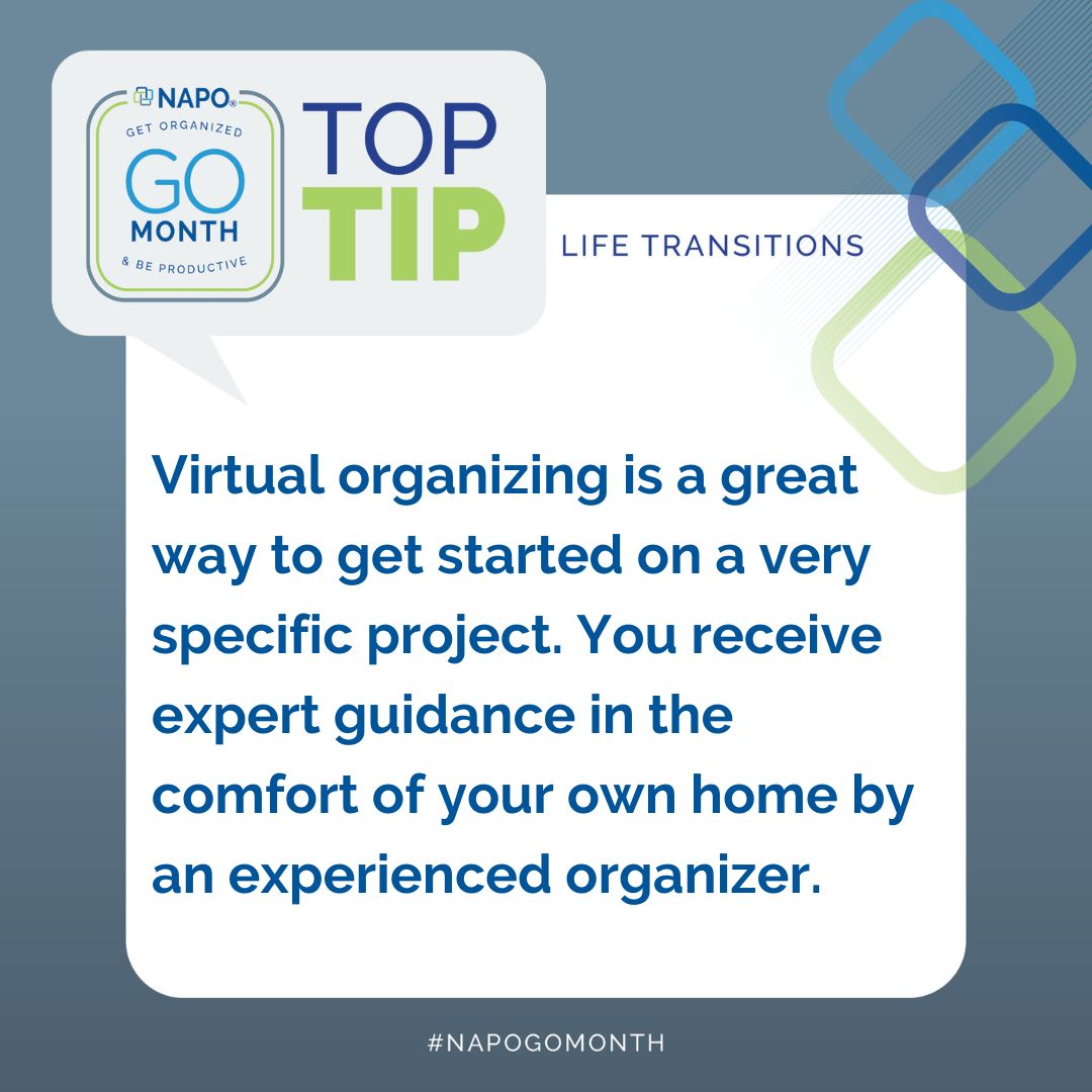 NAPOnatl's tweet photo. One of our topics from Life Transitions is Virtual Organizing! Take a look at this #GOMonth2023 Top Tip! Stay tuned for more Top Tips during #GOMonth!! #NAPO #GetOrganized https://t.co/yWeHAY9QfK