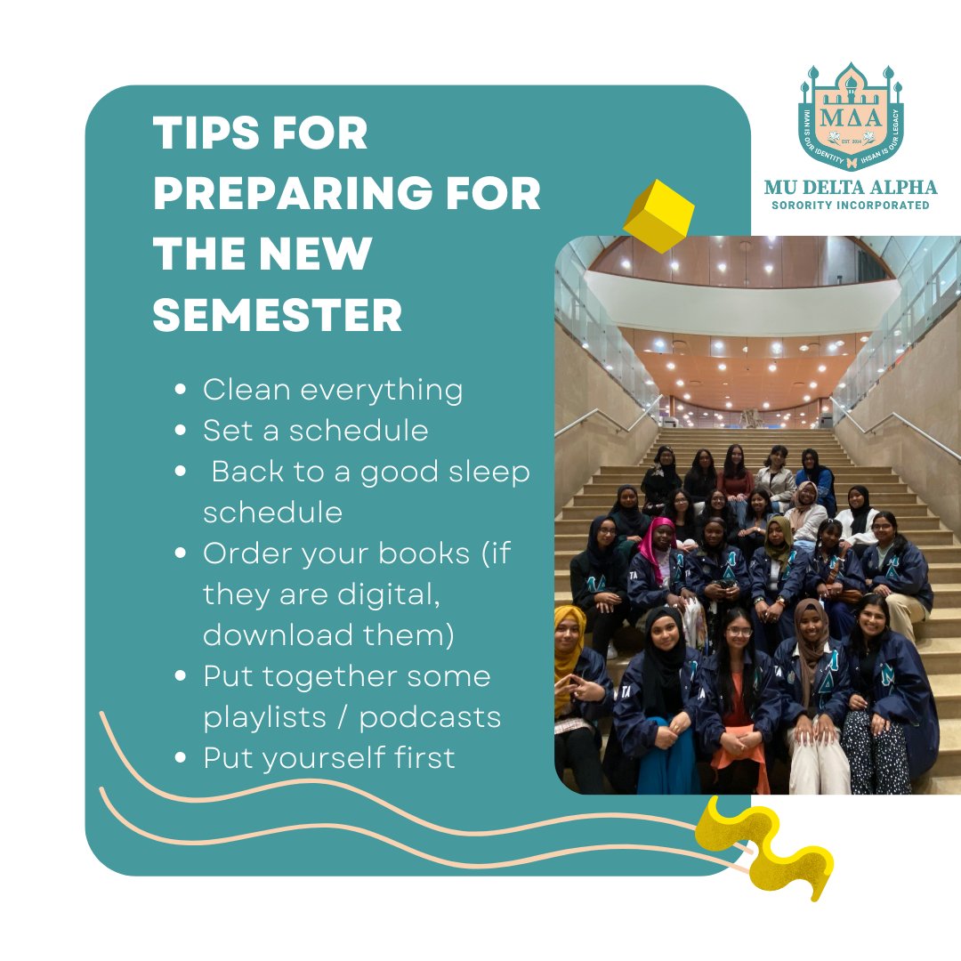 mudeltaalpha's tweet image. We hope your preparations for the new semester are in full swing; here are some tips on a tip Tuesday too.

#collegegraduates #newsemester #sorority #texas #mudeltaalpha #women