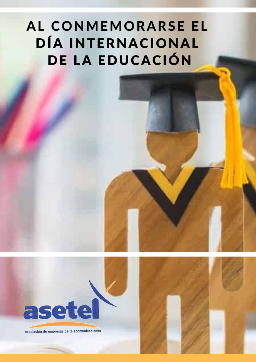 AsetelEcuador's tweet photo. Hoy 2️⃣4️⃣de enero se conmemora el Día Internacional de la Educación, y desde #ASETEL conocemos la importancia de la educación en el desarrollo del país. https://t.co/jxtzCYyHHx
