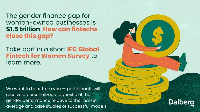 JSchnabel10's tweet photo. Ever wonder how well the #Fintech industry is serving women customers? If you are in the digital financial services industry, you can help by taking the @IFC_org Global Fintech Survey survey by January 31👉:  https://t.co/Cfj5HNaPay https://t.co/MEB29gYnen