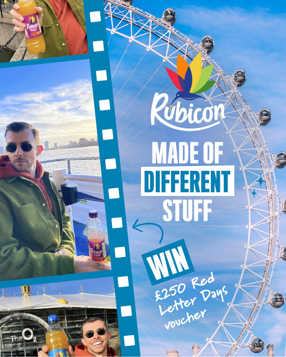 Want to win a £250 Red Letter Days voucher? 

All you have to do is: 

👍Like this post 
🔁Retweet
✅Follow @rubicondrinksuk 

#MadeOfDifferentStuff #Win #Competition