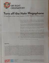 nearfm's tweet photo. We are proud to stand with 129 groups calling on social media executives to stop handing a small group of far right orchestrators a megaphone to whip up fear, hate & division in our communities. Will you stand with us? @LeoVaradkar @MichealMartinTD #TurnOffTheHateMachine https://t.co/yDECZ8pE9D