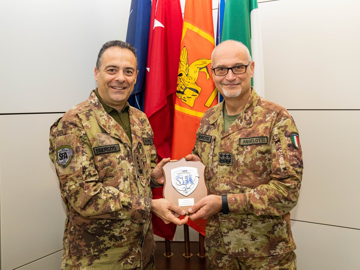 NATOSFACOE's tweet photo. During the meeting with COS @JFC_Naples, the #NSFACOE delegation emphasized its current involvement with HQ JFC-N in main exercises (#SteadfastJackal 2023) and operations (#NMI) and future opportunities of collaboration
@NATO @NATO_ACT #WeAreNATO #StrongerTogether https://t.co/sDGJpR3XHm