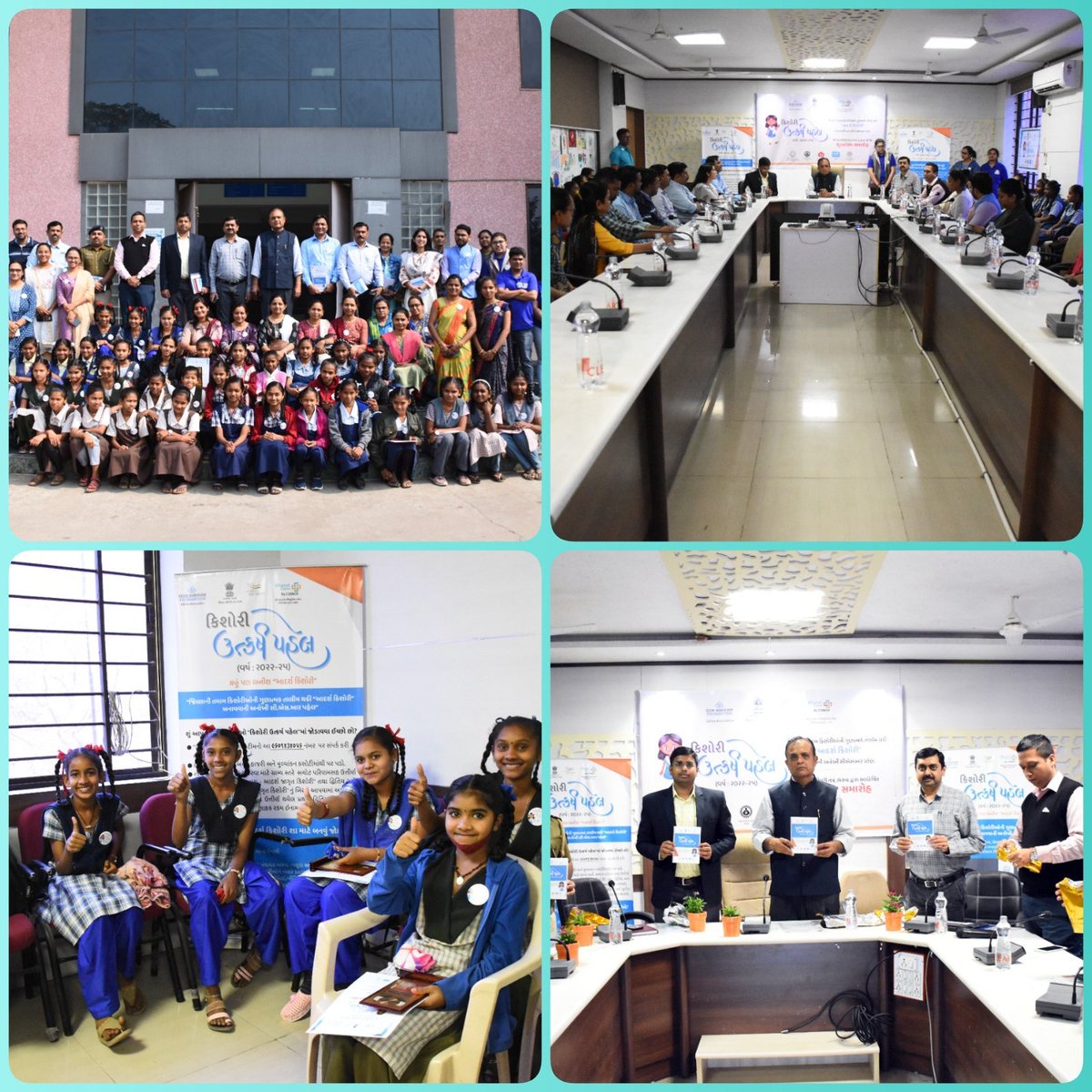 CollectorBharch's tweet photo. On the National Girl Child Day 2023, Dist.Administration Bharuch launched "Kishori Utkarsh Pahel" in association with CSRBOX, UNICEF, DCM Shriram Foundation &amp; MSU. 1Lakh plus Adolescent Girls will be given training on Health,Hygiene,Laws,Nutrition,Life Skills etc. 1/2 https://t.co/6T3TxDwCVA
