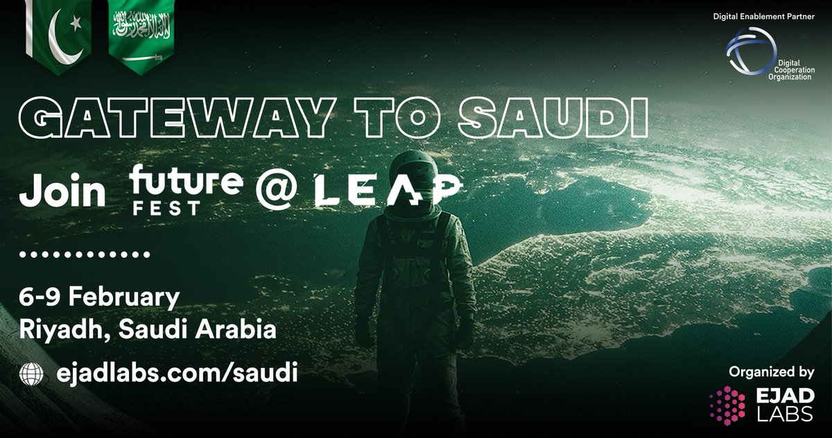 Are you a Pakistani business looking to explore expansion & collaboration opportunities in Saudi Arabia?

Sign up by 25th January and embark on the journey to form market linkages and grow your business in Saudi Arabia: ejadlabs.com/saudi/

#thinkimpossible #gatewaytosaudi