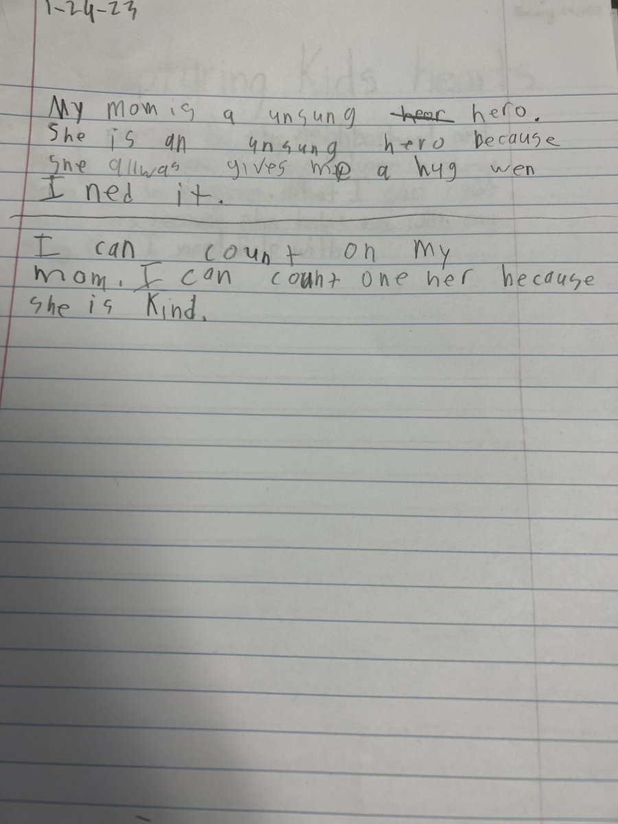 Unsung hero’s writing for Captruing Kids Hearts lesson! <a href="/Longbranch_Elem/">Longbranch Elem.</a>