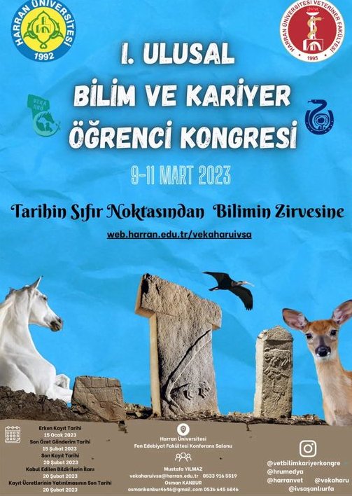 Geliyoruzzz😇😇
<a href="/harranvet/">Harran Üniversitesi Veteriner Fakültesi</a> 
<a href="/vekaharu/">VEKA Kulübü</a> 
<a href="/VetBKkongre/">I. Ulusal Bilim ve Kariyer Öğrenci Kongresi</a>