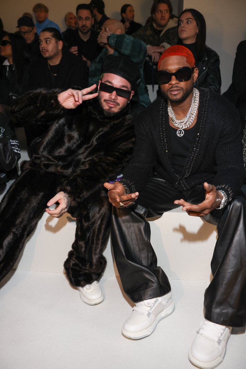 J Balvin Wears Fur Sweat Set & AMIRI MA-1 at Amiri's Fall 2023 Show –  Footwear News