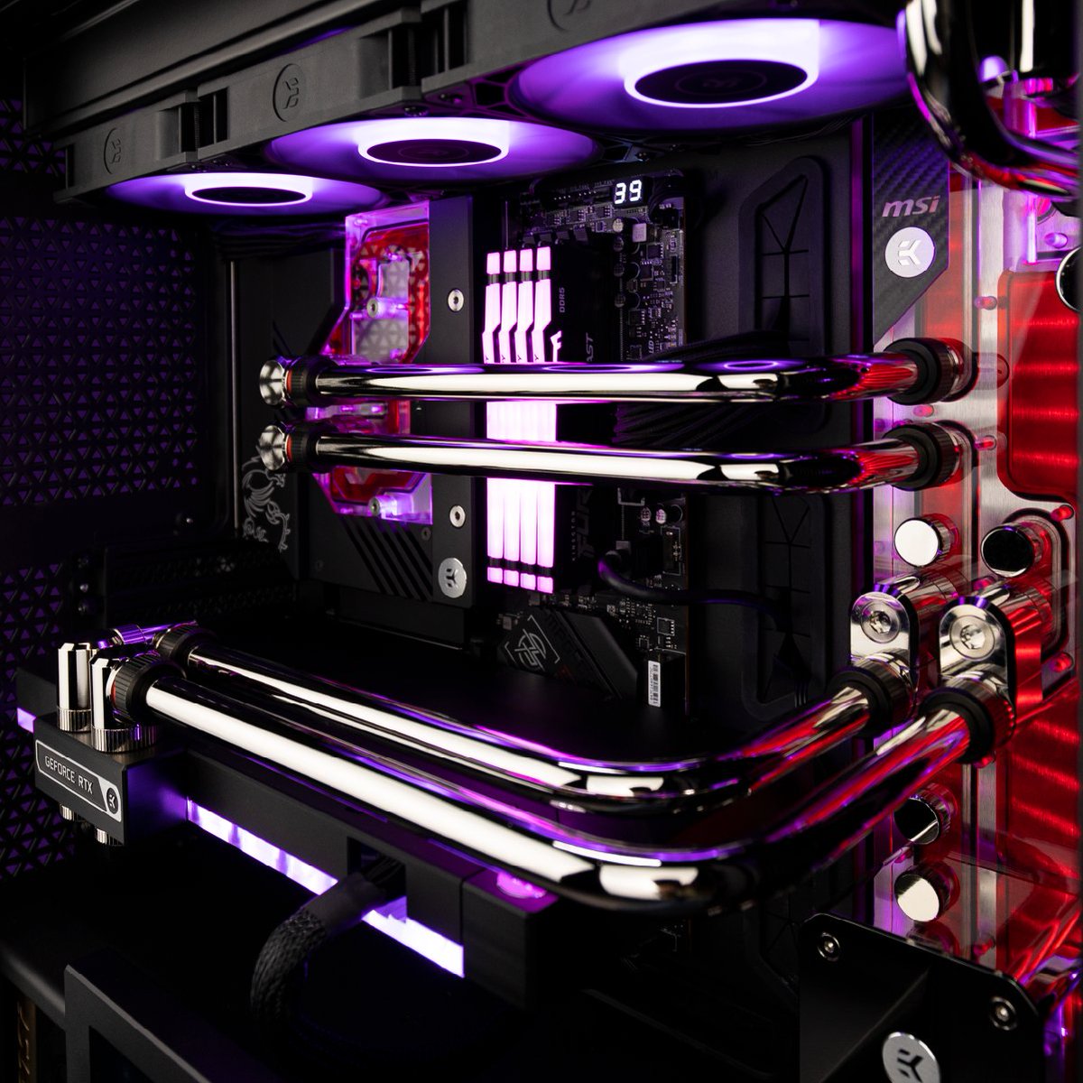 Make the motherboard a centerpiece of your next build! 🌟 The MSI MPG X670E CARBON EK X is an excellent choice as it boasts tons of fantastic features, including cooling for both of your M.2 SSDs! As a bonus - it's 10% off right now! ➡️ ek.tech/CX670E