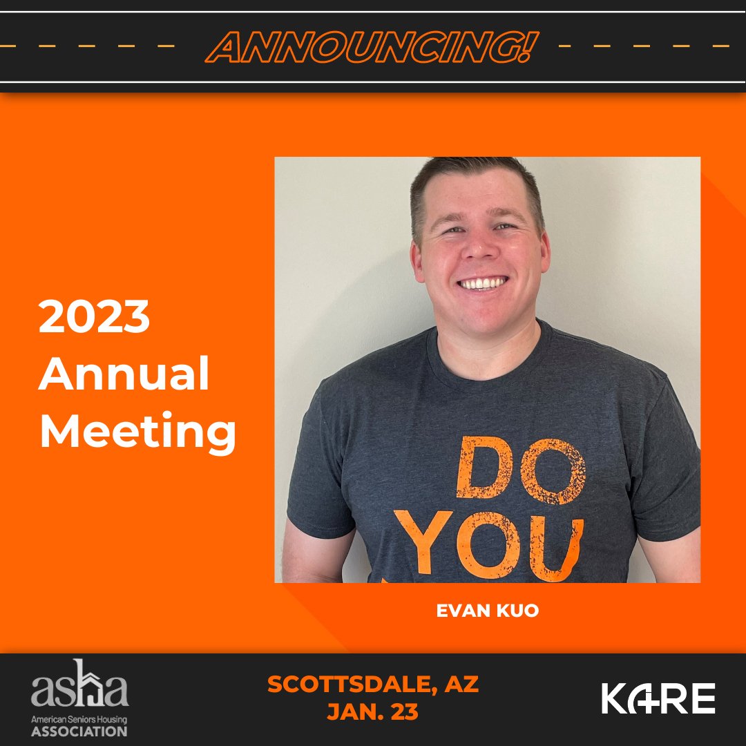 We've arrived! 🙌 KARE is officially in Scottsdale, AZ for the 2023 @ASHA_wylm Annual Meeting. Join Steph for a roundtable discussion on Tues., Jan. 24th at 3:45 PM, and be sure to say 'Hi!' to Charles and Evan. See you there!

#doyoukare #seniorliving #jointherevolution