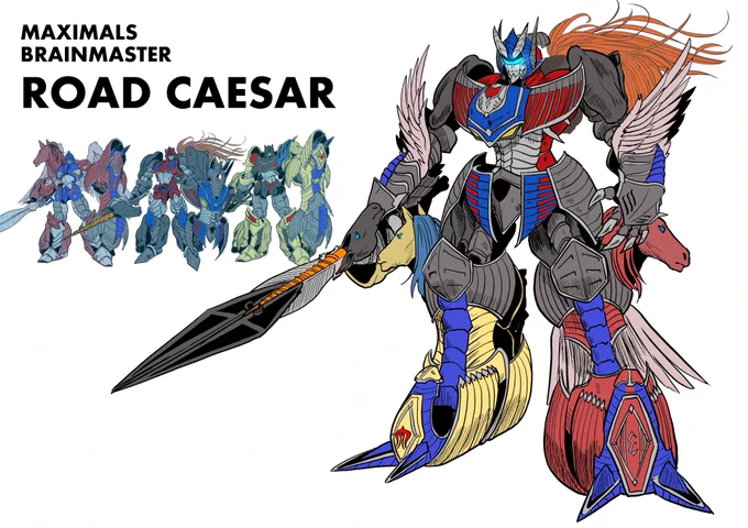 ビーストウォーズ風落書きトランスフォーマー Vより、ブレインマスター合体戦士、ロードシーザー!#Transformers #トランスフォーマー 