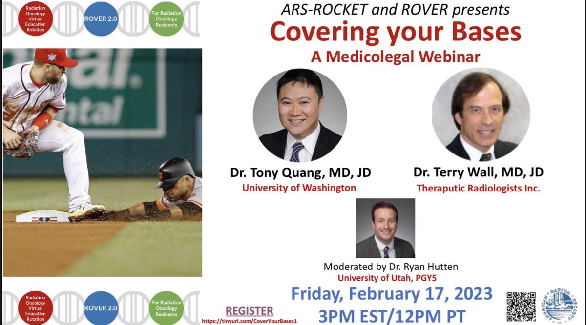 ArsRocket's tweet photo. Up next in our ARS ROCKET @RadoncROVER series— a unique opportunity to learn about medicolegal topics from these two experts! Join us on 2/17! Sign up at https://t.co/OWmamw3jAi 🧑🏽‍⚖️🥼 https://t.co/XB80hM09MA