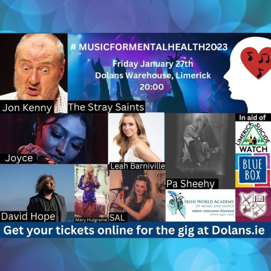 ***SHOW REMINDER***
Music for Mental Health
Friday Jan 27th
Dolans Warehouse 
Tickets from: bit.ly/4001uNP

<a href="/karldaly1/">Karl Daly 🇺🇦</a> 
#musicformentalhealth