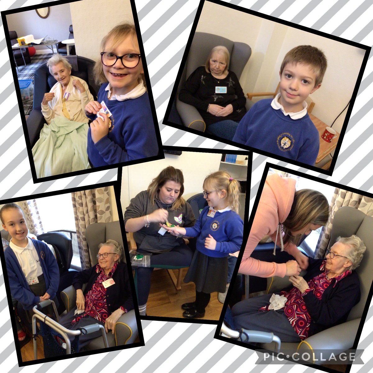ChapelPrimary's tweet photo. We've had a lovely afternoon at Chapel Lodge as part of a project run by the BeWell charity in Glossop. Over the next year, all the children in year 3 will be going to spend an afternoon each half term visiting the residents and doing crafts/activities with them ❤️ https://t.co/7QzWeTuW8q
