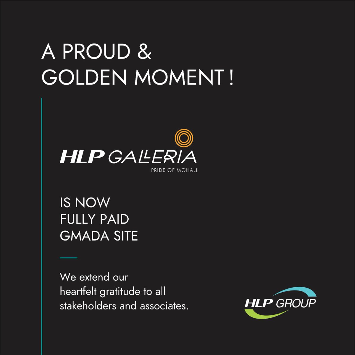 hlp_gallerria's tweet photo. Congratulations to all.
We are delighted to announce
HLP Galleria is now a 100% GMADA-paid site.
#HLPGalleria #GMADASITE #GMADA #OfficePlace #ACShops #WorkPlace #Preleasedshops #Preleasedcommercialspaces #HLPGroup #OfficeSpace #CommericalProperty https://t.co/zvAhlGl6MQ