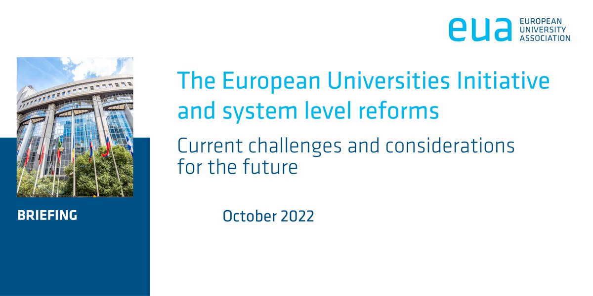euatweets's tweet photo. .@EPCulture-commissioned study on #EuropeanUniversities Alliances confirms need to remove legal barriers for transnational cooperation. Echoes evidence from EUA members.
Our latest briefing on #EuropeanUniversityInitiative and national level reforms 🔗 https://t.co/4KnR3BfZNR https://t.co/5aQpAIqwfe