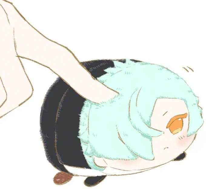いつもより少しふわふわしてる冬毛のもち膝くん 