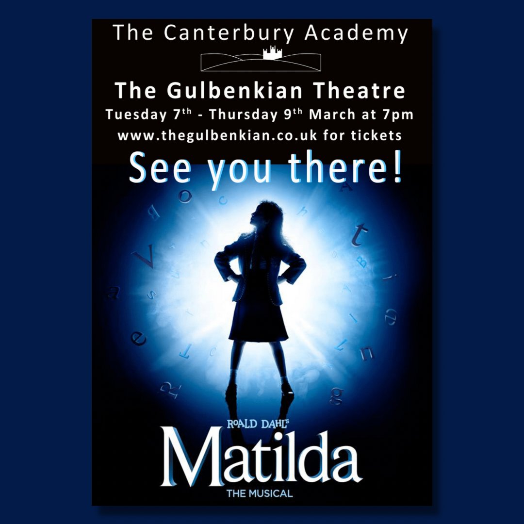 CantAcadTrust's tweet photo. Tickets on sale NOW 🙌 for ‘Matilda’ ⬇️ #CATperformingarts 

https://t.co/KhQ4a2RAaw https://t.co/NOogt8qosN