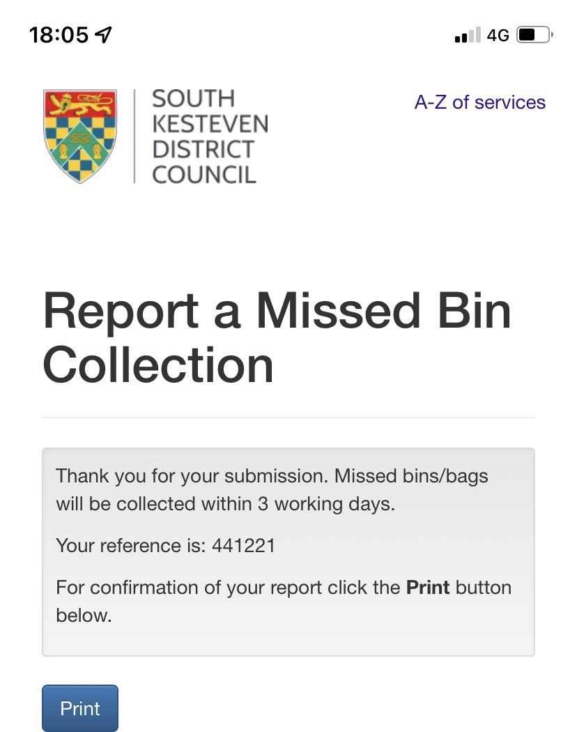ourgreenbin's tweet photo. I even got reported as missed this time and they didn’t say I wasn’t out! Should’ve been collected by Friday though 😭 https://t.co/T03VnFhHx6
