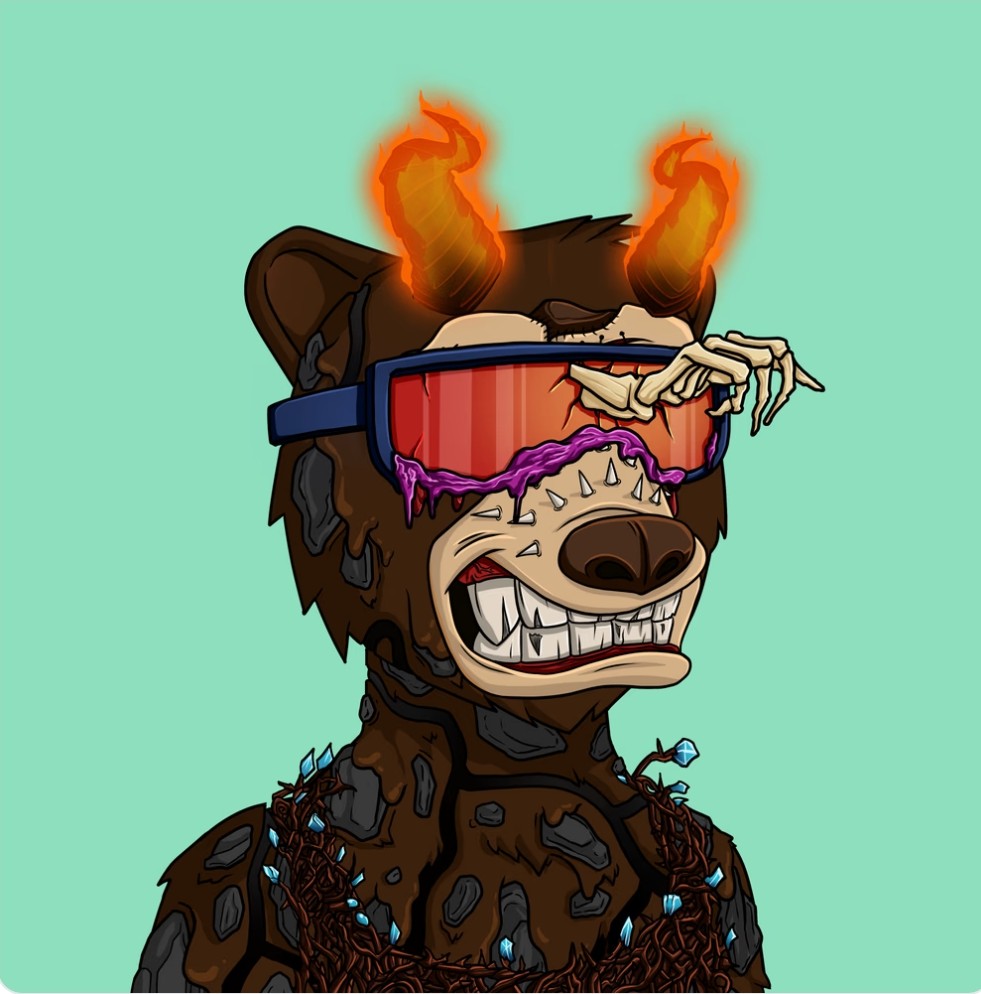 Bonehound1's tweet photo. @Joelcryptonic @OkayBearsYC Look at this  bear from @OkayBearsYC  #MvM  #OBYC 
This bear went to the lab   what  
 a good looking muntant  bear . Here is one of my okaybears   that is a muntant https://t.co/HxN4YT1Uzu