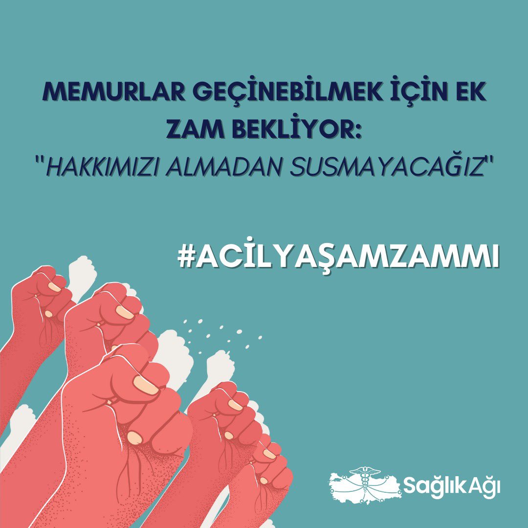 Memurlar geçinebilmek için ek zam bekliyor: “Hakkımızı Almadan Susmayacağız”
#AcilYaşamZammı