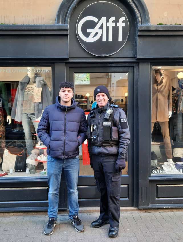 ASPBathNES's tweet photo. As part of the Neighbourhood Policing Week of Action 2023 our Bath City Centre  officers can be seen visiting shops as part of our ongoing welfare checks#NeighbourhoodPolicingWeek #BathPolice #ASPolice #Community #BathCityCentre 👮 🚔 🤝 https://t.co/9wvpzImA7H