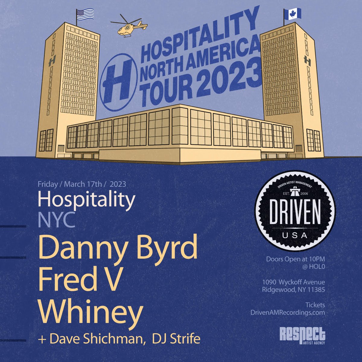 Driven AM (@drivenam) on Twitter photo 3/17/2023 HOSPITALITY NYC by DRIVEN AM
ticketfairy.com/event/hospital… <a href="/dannybyrd/">Danny Byrd</a> <a href="/fredvmusic/">Fred V</a> <a href="/whineymusic/">Whiney</a> #DNB #NYCDNB <a href="/HospitalRecords/">Hospital Records</a> @HospitalityDNB 3/17/2023 HOSPITALITY NYC by DRIVEN AM
ticketfairy.com/event/hospital… <a href="/dannybyrd/">Danny Byrd</a> <a href="/fredvmusic/">Fred V</a> <a href="/whineymusic/">Whiney</a> #DNB #NYCDNB <a href="/HospitalRecords/">Hospital Records</a> @HospitalityDNB