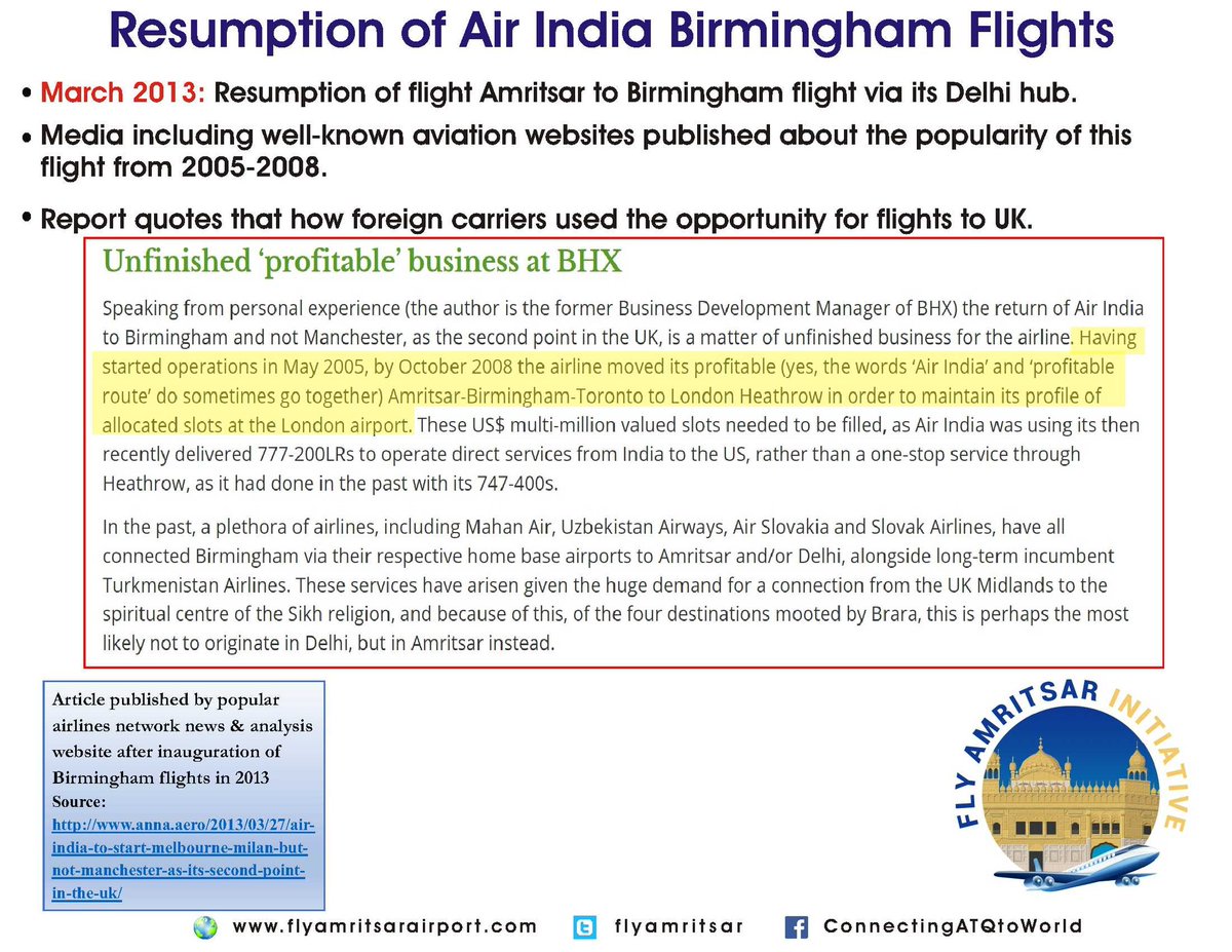 @RJainaviation @I_m_michael_asr @BLRAviation @ninojudge @_flyPOP @HansAirways @Deaphen @aaiasrairport @PunjabGovtIndia You continued to talk about @_flyPOP @HansAirways etc being more successful from @IXCairport, let us please wait for them to get UK AOC to operate commercial flights. Our best wishes always with them. Now read this, we are not writing this about ATQ-BHX-YYZ but @annaaero