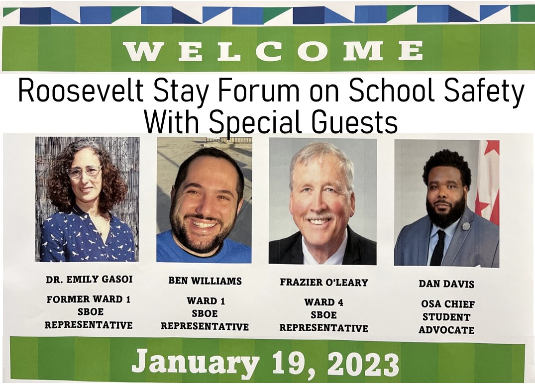 RSTAY SAFETY FORUM
To Watch the Video Moments, Click the link ↓→
Activities - Roosevelt Stay Opportunity Academy
rooseveltstay.org/activities
---
#RSTAY <a href="/EmilyGasoiW1/">Emily Gasoi</a>  #EmilyGasoi #BenWilliamsDC <a href="/OSSEDC/">OSSE</a>  #ForOlearyDC #DC_Advocate #DanDavis