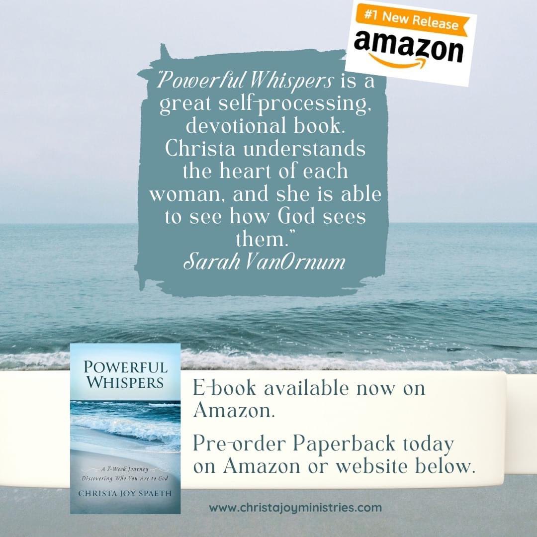 SO excited to be on launch team #powerfulwhispers !
7-week devotional provides glimpse of God’s awe-inspiring whispers for you.
Kindle version on AMZ, paperback releases on AMZ 2/22. For signed copy, order here, link in the comments! 
In comments enter:  bit.ly/Powerfulwhispe…