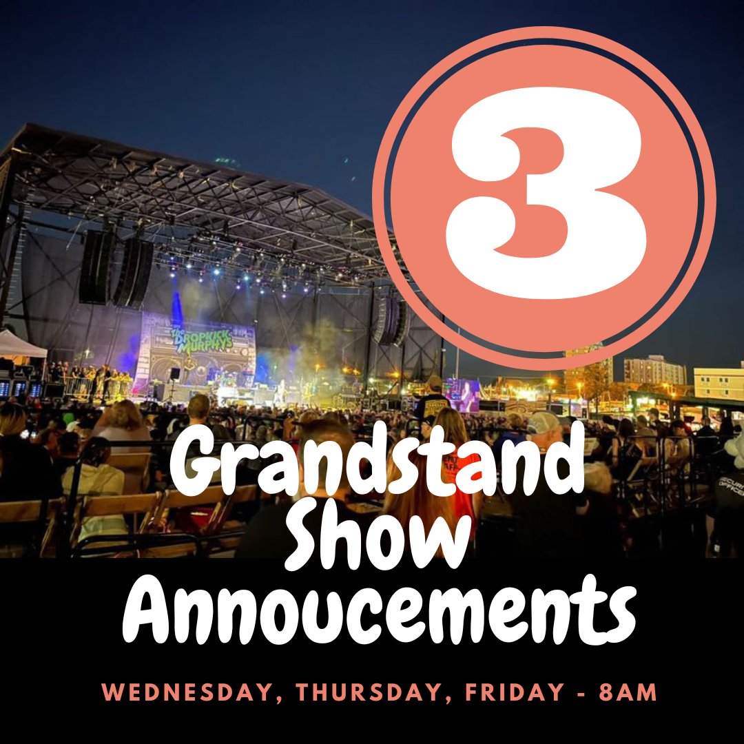 AtownFair's tweet photo. THREE!! Yes, THREE Grandstand Show Announcements this week! π3οΈβ£π«
#summerconcerts #HomeOfTheStars #allentownfair #homegrownfun https://t.co/SAV0uiy8MY