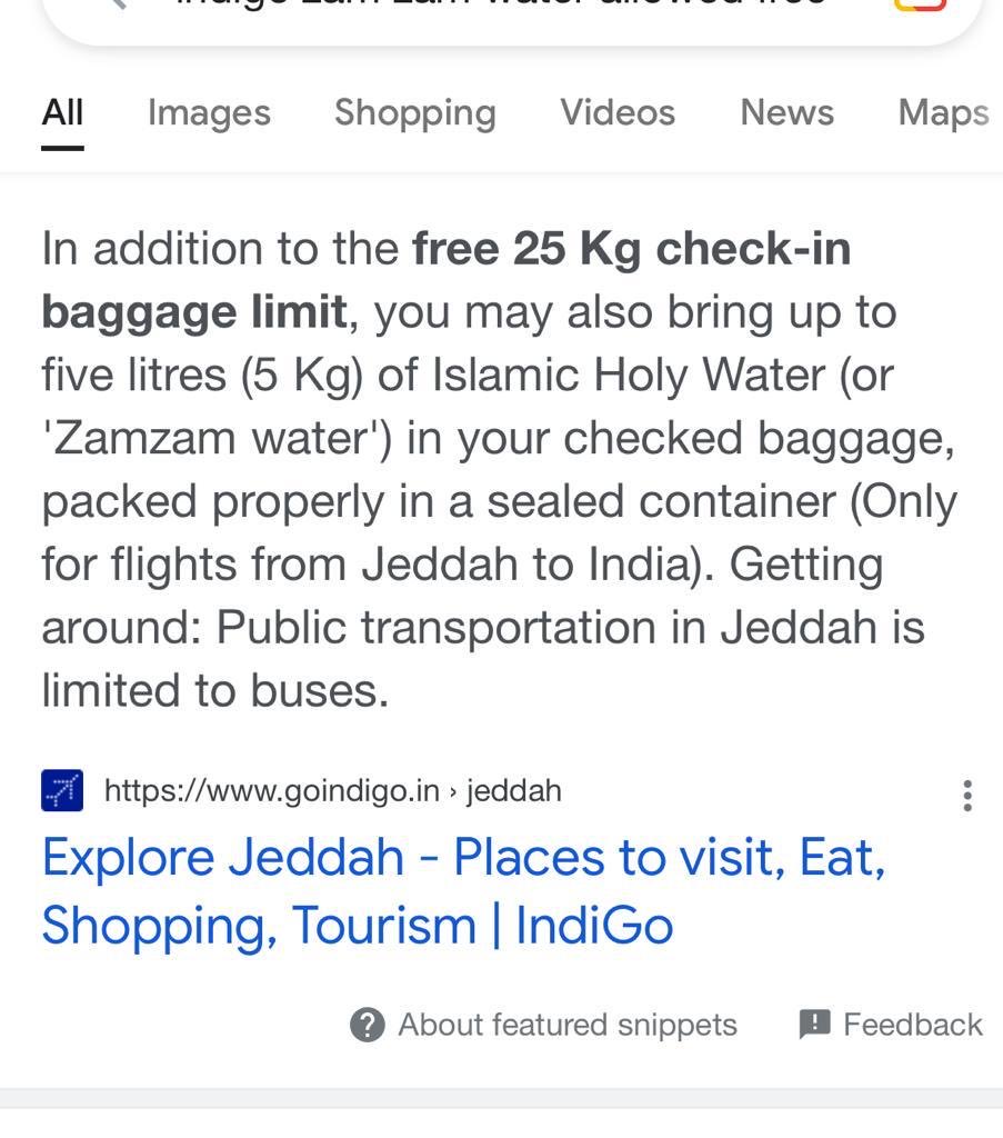 Tarunvijay's tweet photo. ⁦@IndiGo6E⁩ allows Zamzam water free, but charges for Gangajal . My friend took Ganga jal from #Rishikesh. Was made to pay 1100Rs  . Reaching #Bengaluru he found Gangajal canisters broken,they put it carelessly. Shame this happens in India.  ⁦⁦@JM_Scindia⁩ https://t.co/JIu7YaBMSM
