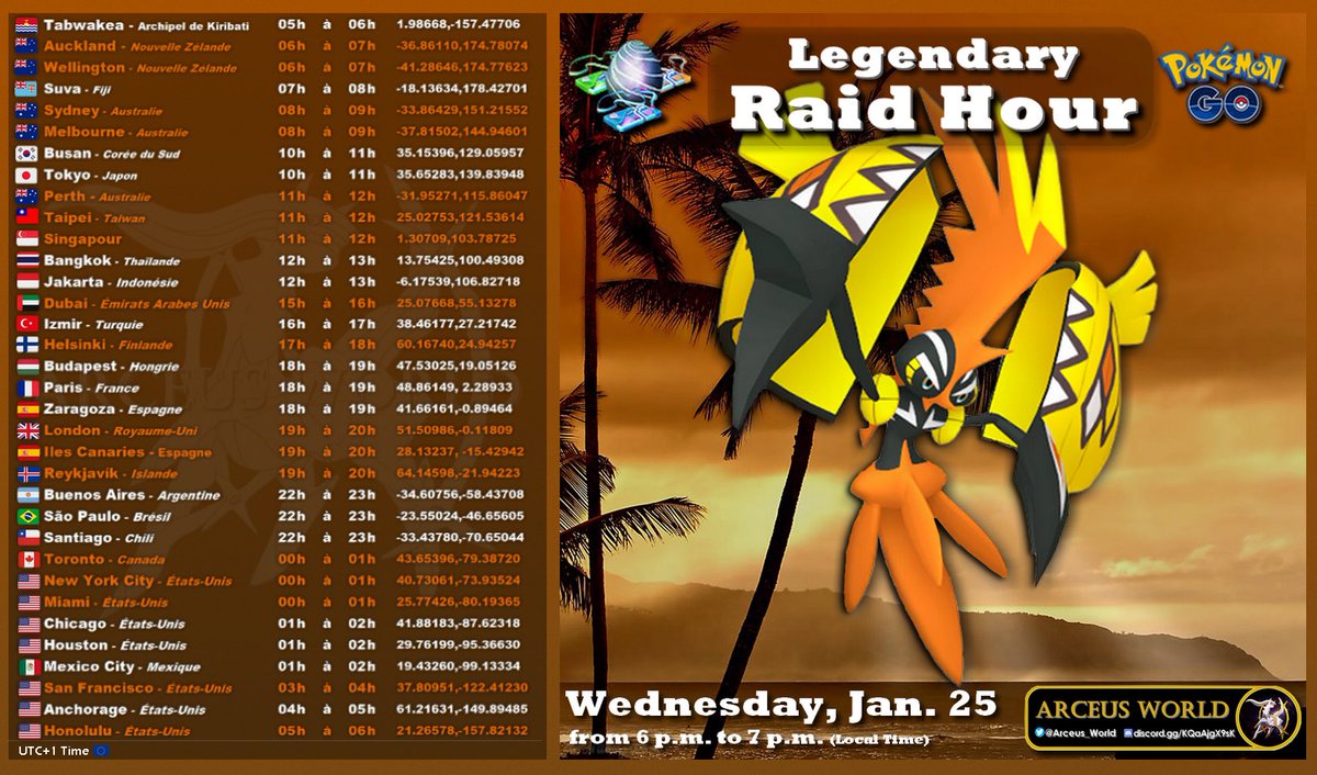 Arceus_World's tweet photo. ꧁❂✨Ƭαρυ Ƙσкσ✨❂꧂
will be appearing in raids fr Jan 25 at 10 am to Feb 1 at 10am
Legendαrч Rαıd Hour
✰ Jan 25 from 6pm to 7pm Local Time
Like & RT💝
#PokemonGO #pokemon #LegendaryRaidHour #ポケモンGO
#TapuKoko #カプ・コケコ #PokemonLegendsArceus #ShinyCheck #色違い https://t.co/ArfM7rnbW3