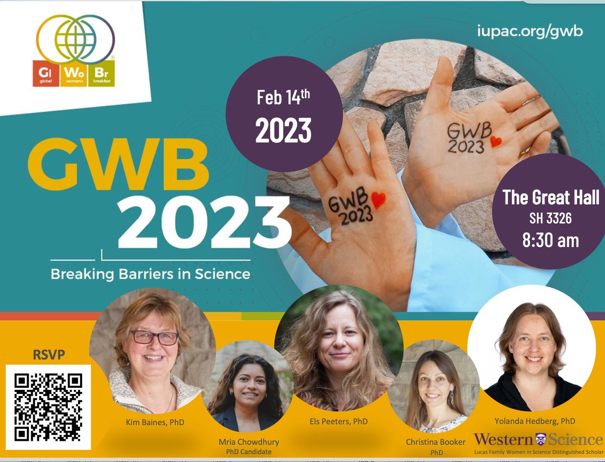 westernuchem's tweet photo. Women* Faculty, GS, &amp; PDS in Science: You are invited to our IUPAC Global Women's Breakfast on Tues., Feb. 14 at 8:30 am in the Great Hall. Join us for a hot, complimentary breakfast as we celebrate and empower women in science. See below for program and RSVP. https://t.co/7t18JSw8Eq