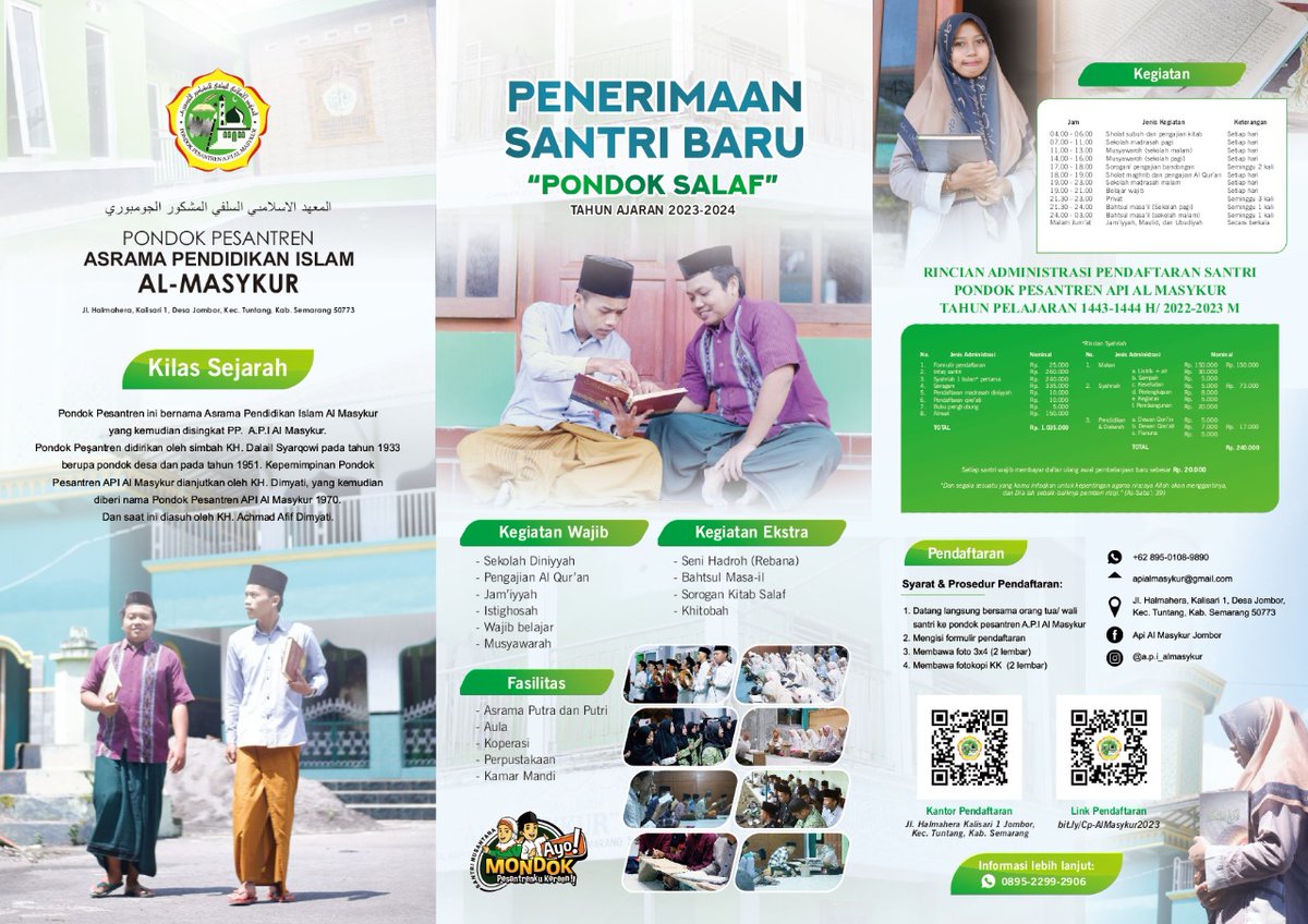 api_almasykur's tweet photo. Yayasan Afif El-maftuhiyyah Dimyati pada lembaga pondok pesantren api al Masykur telah membuka pondok salaf. Yuk segera daftarkan diri anda.

#SantriGayengNusantara #santriindonesia #IndonesiaMasters2023 #indonesiamaju #mahasiswa #uinsalatiga #salatigahits https://t.co/g71cE7tAaH