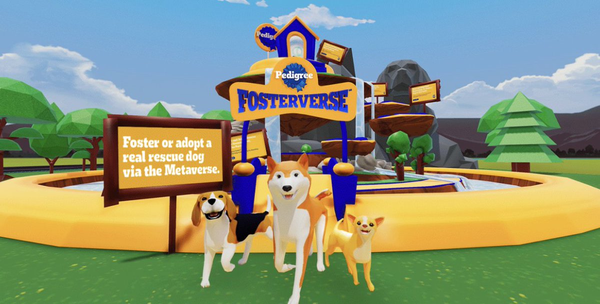 You can now foster a real rescue dog on your Decentraland property! 🦮 Visit Fosterverse.com to start fostering today and save a dog’s life @PedigreeUS. Or visit the FOSTERVERSE™ Hub (-88,109) to chat with real rescue dogs and give your perfect match a forever home. 🐾