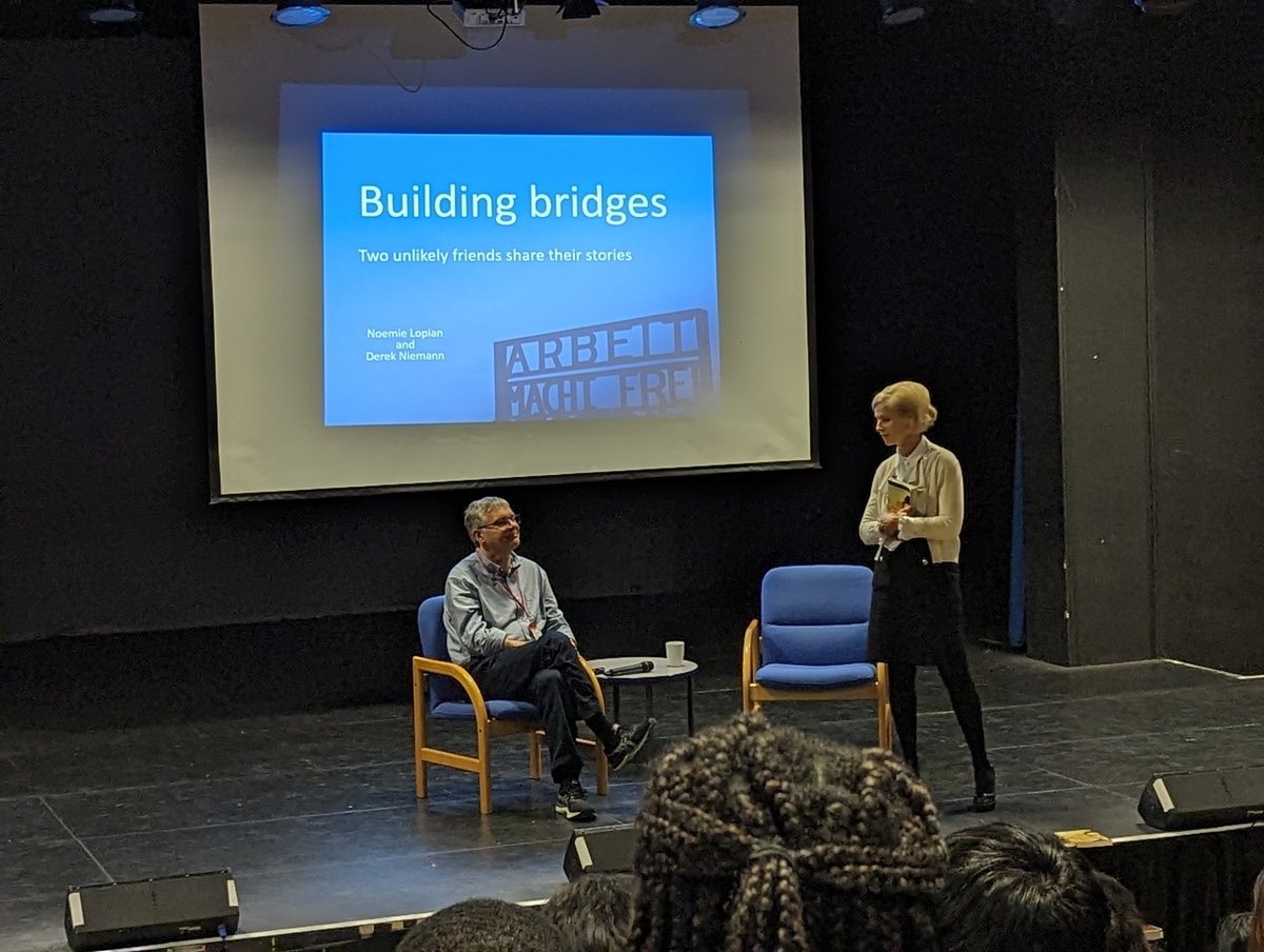 StBen_RS's tweet photo. What an absolute blessing to have been able to host this talk today as part of the Derby Holocaust Memorial Day events.  Derek and Noemie were wonderful speakers.    And the sixth form were incredible! https://t.co/wuJblNmYSw